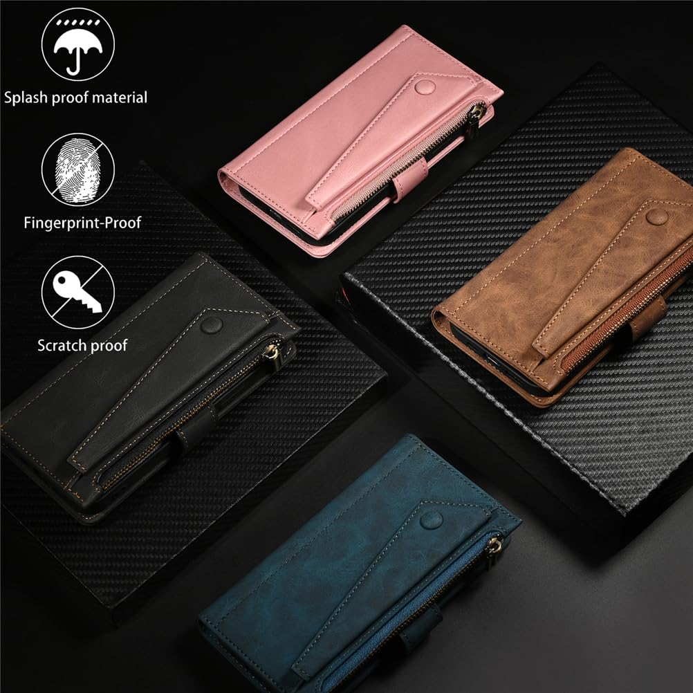Fatcatparadise Cover per OnePlus Nord N10 5G, Custodia OnePlus Nord N10 5G, Cover a Libro Wallet in Pelle Premium Protettiva Portafoglio Antifurto Chiusura Magnetica Flip Telefono Case (Grigio