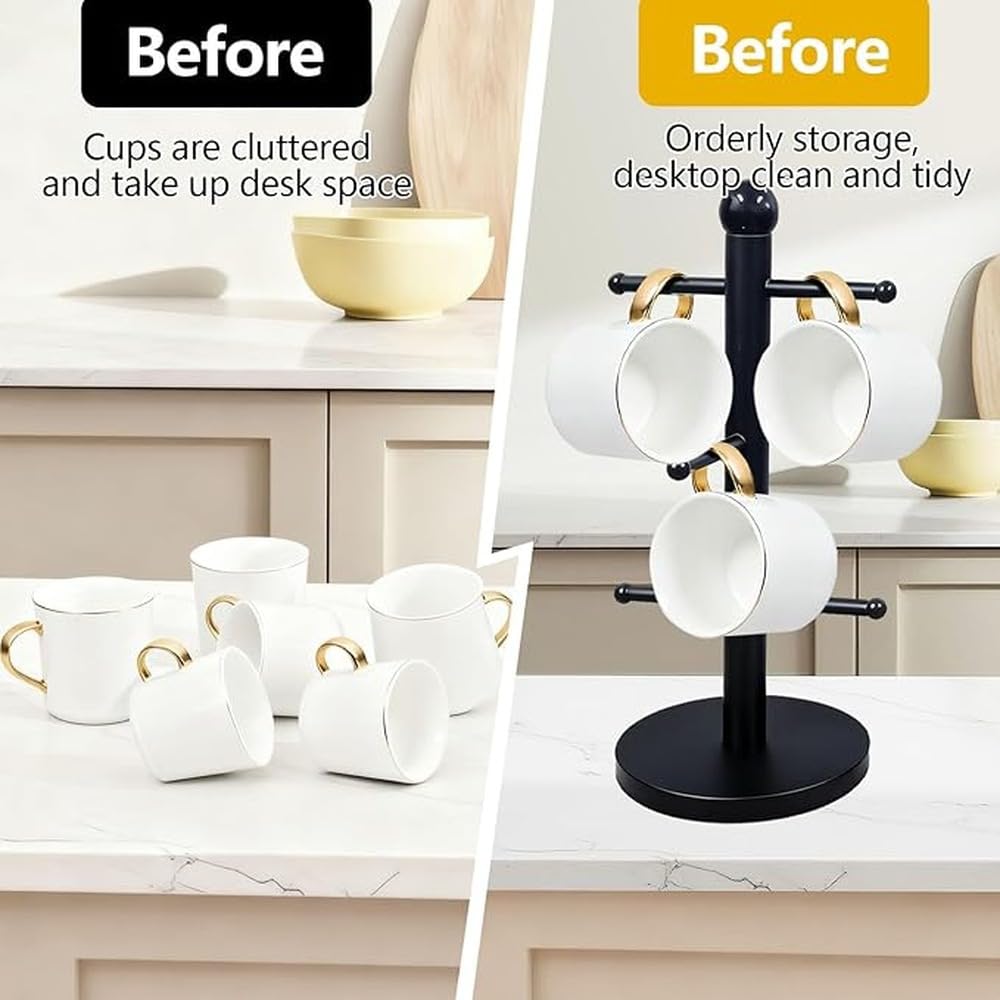 Soporte resistente para tazas de café con árbol para tazas
