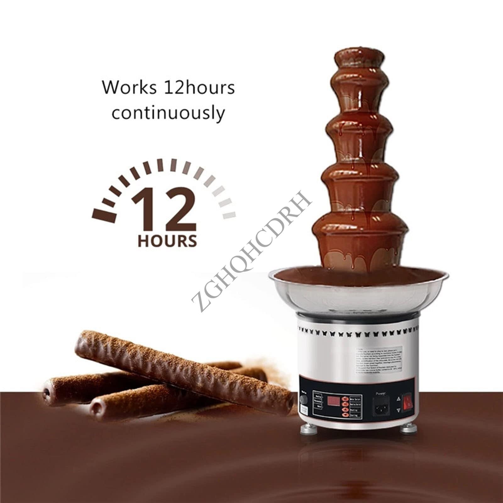 Fuente de chocolate con control de temperatura y calentador de salsa para fiestas, bodas y restaurantes