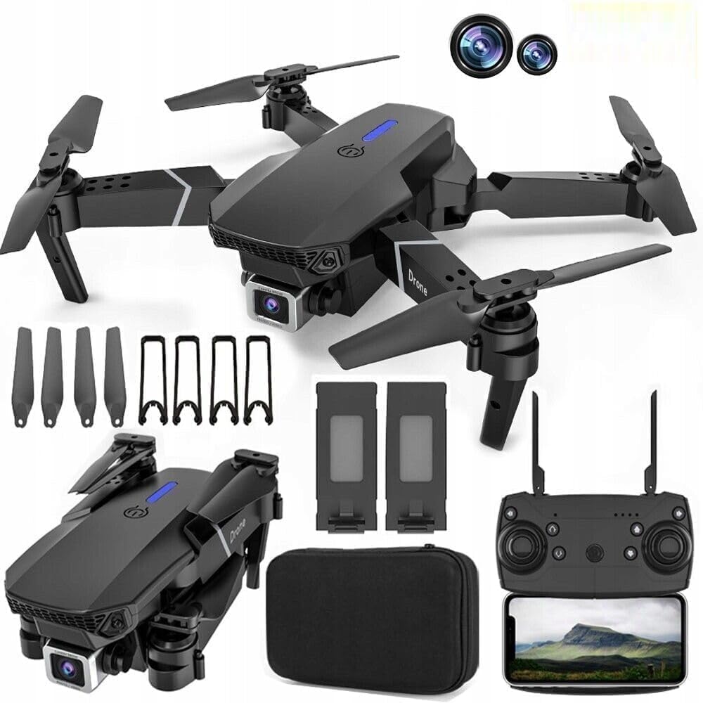 Foldable Drone with HD Camera 4K Recording FPV Live Feed Gesture Control Selfie Mode Altitude Stability One Touch Takeoff Landing RC Drone for Kids Beginners Adults-image-1