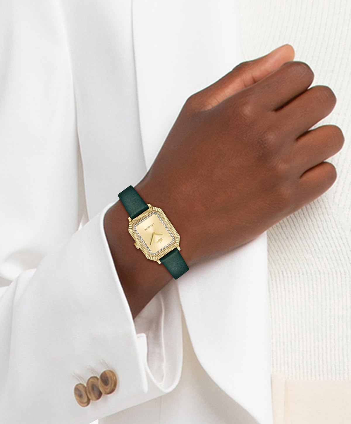 Lacoste Reloj con Movimiento de Cuarzo de Tres Manecillas para Mujer Colección Parisienne con Correa de Acero Inoxidable o de Cuero