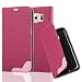 Produktbild Cadorabo Hülle für Samsung Galaxy S6 - Hülle in Pinky ROT  Handyhülle in Bast-Optik mit Kartenfach und Standfunktion - Case Cover Schutzhülle Etui Tasche Book Klapp Style