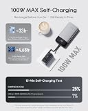 CUKTECH 100W Power Bank 25,000mAh, Dual-Way Fast Charging & Triple Charging Ports, Digital Display for Laptops, iPhone 15, MacBook Pro with 9-Fold Safety Protection - 7
