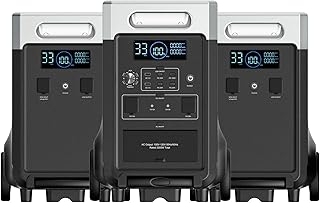 AFERIY 11520Wh Portable Power Station,P310 with 2 Extra Battery,120V 3600W Expandable Capacity LiFePO4 Battery Backup,Solar Generator for Home Use,Outdoor Camping,Power Outage,Camping,RV,Emergencies
