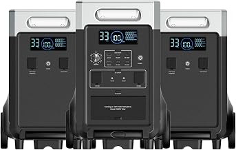 AFERIY 11520Wh Portable Power Station,P310 with 2 Extra Battery,120V 3600W Expandable Capacity LiFePO4 Battery Backup,Solar Generator for Home Use,Outdoor Camping,Power Outage,Camping,RV,Emergencies