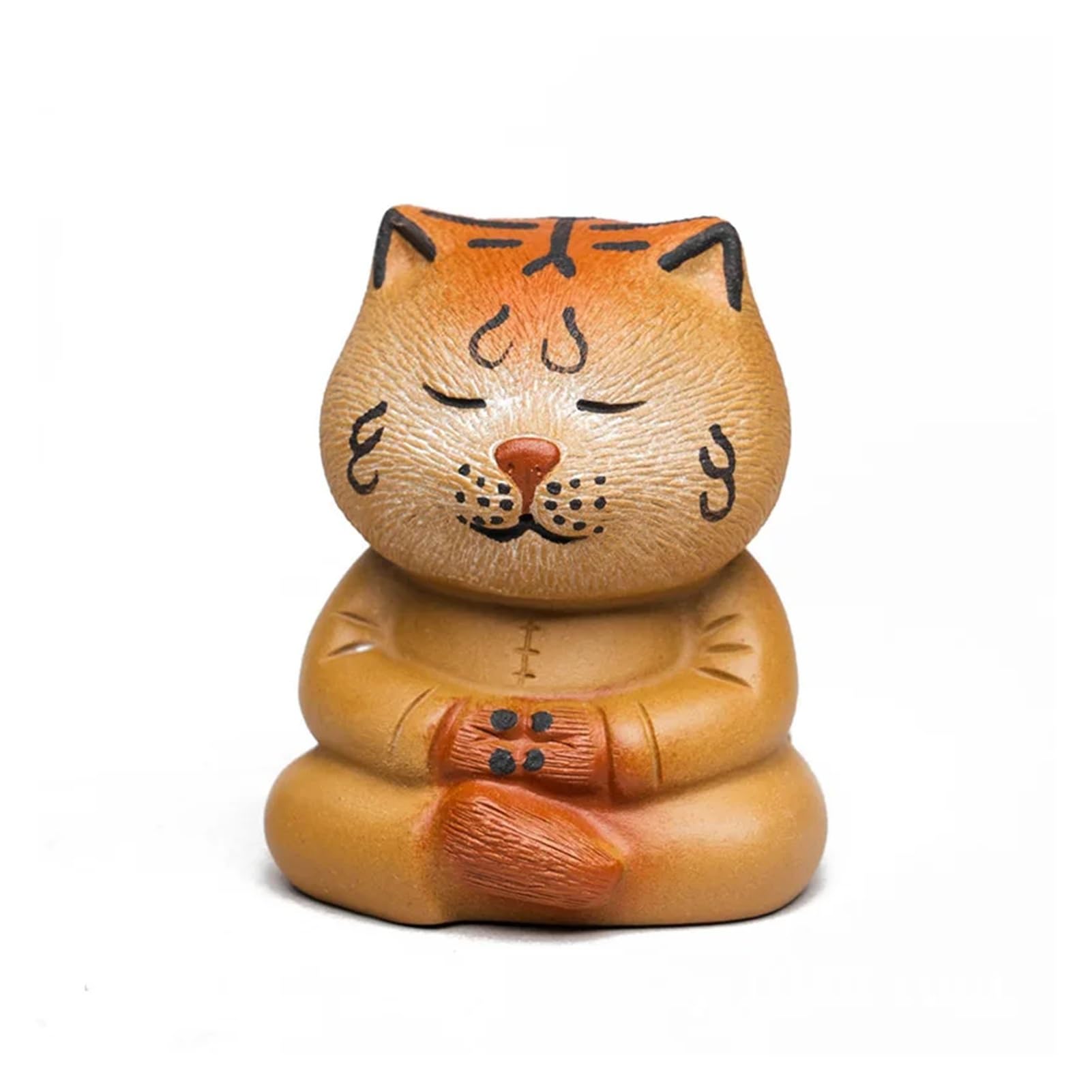 Huolimxun Purple sand meditation tiger handmade tea pet Zen Yin tiger sculpture ornaments meditation practice desktop decoration