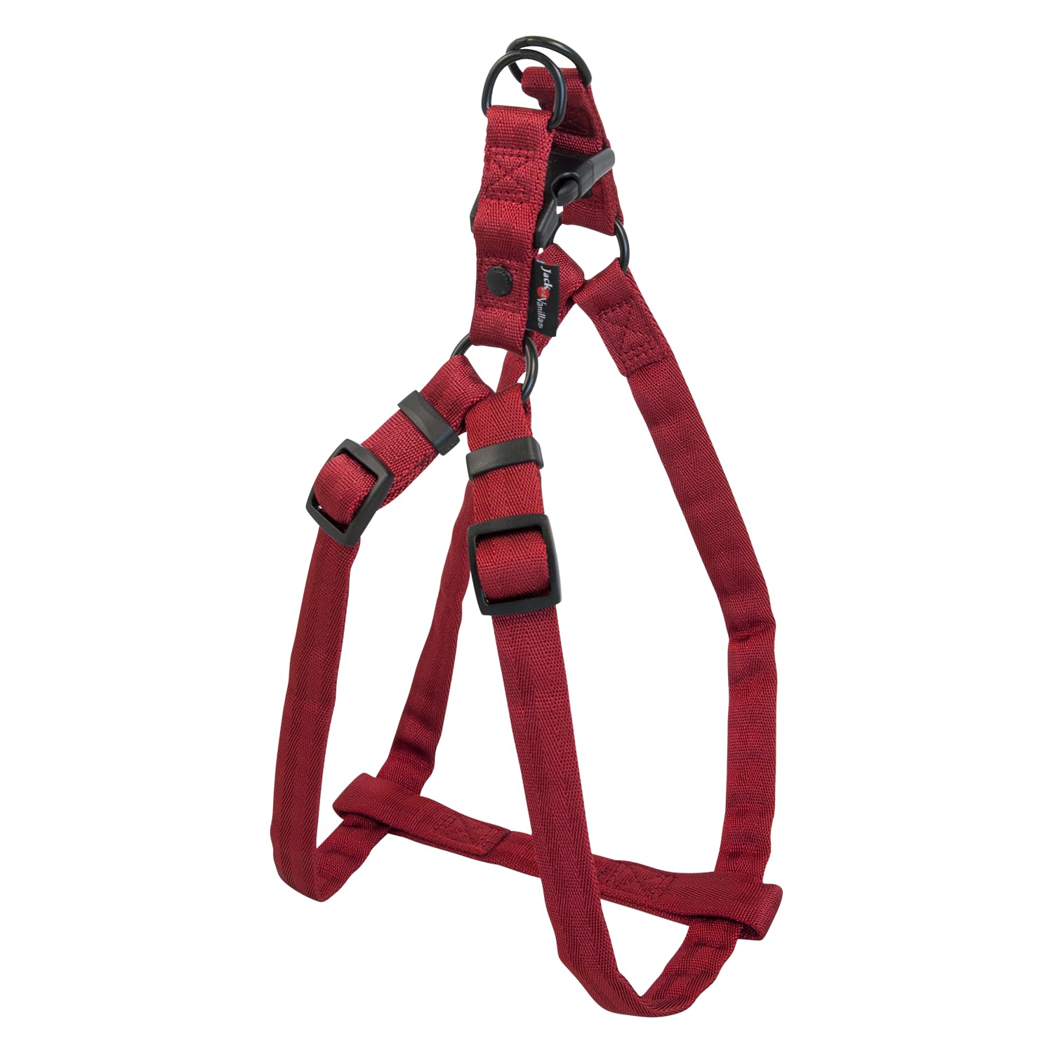 JACK AND VANILLA, Ergonomic Nylon Dog Harness, Adjustable, Lightweight and Durable, with Reflective Strips for Safety, Size M 20 mm x 45-66 cm, Comfort Model