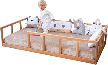 Montessori Floor Bed With Rails