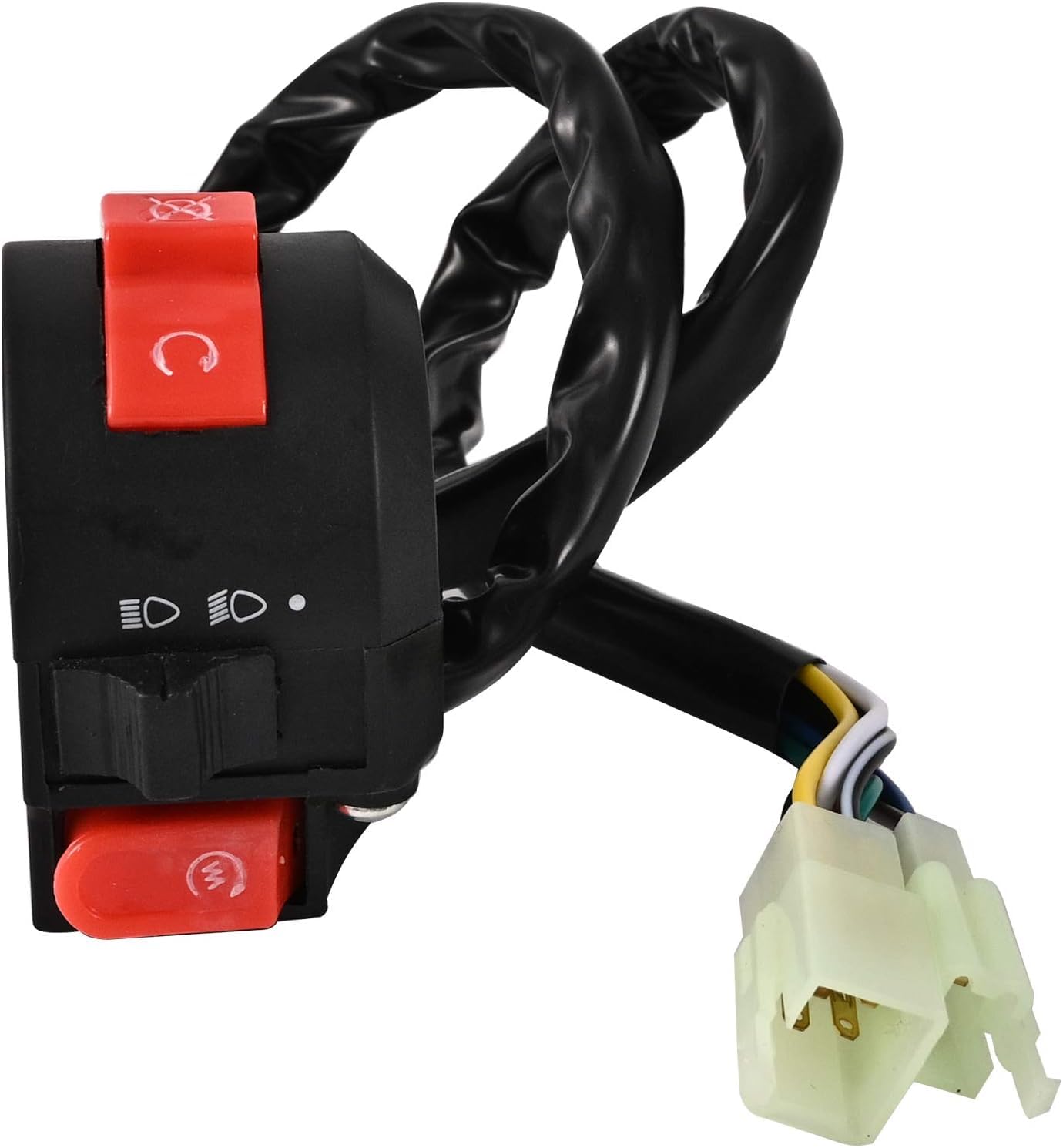 Trkimal Bobina completa de estator eléctrico, arnés de cableado CDI, interruptor de encendido, relé solenoide, bujía para ATV 50 cc 125 cc, Pit Quad, Dirt Bike, Go Kart