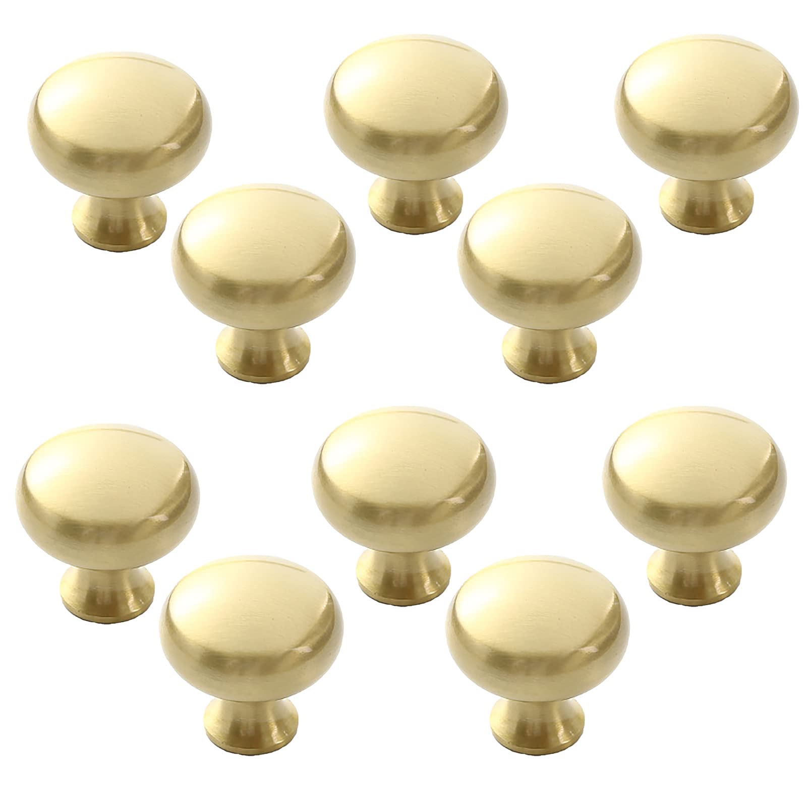 TAHUAON Brass Kitchen Cabinet Knobs White Shell Drawer Dresser Pulls Furniture Cupboard Door Pull Handles Modern 10-Pack Type-7