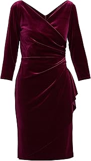 Gina Bacconi Women's Gina Bacconi Velvet Wrap Dress Cocktail Dress