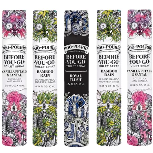 poo-pourri before-you-go toilet spray travel size 10 ml 5 pack