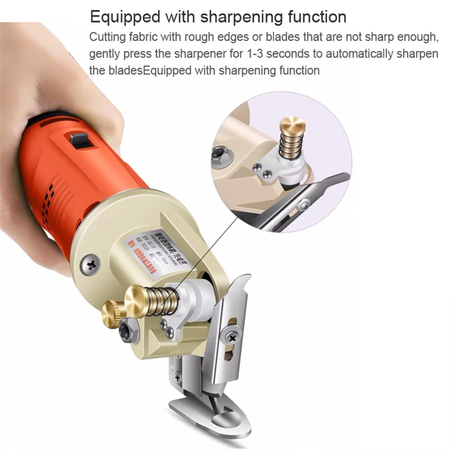 Cortador Rotativo Inalámbrico para Tela, Máquina Cortadora De Tela Rotativa Eléctrica De 12 V con 3 Cuchillas Y Batería De 2000 Mah/4000 Mah, Tijeras Eléctricas con Bloqueo De Seguridad, para Cortar