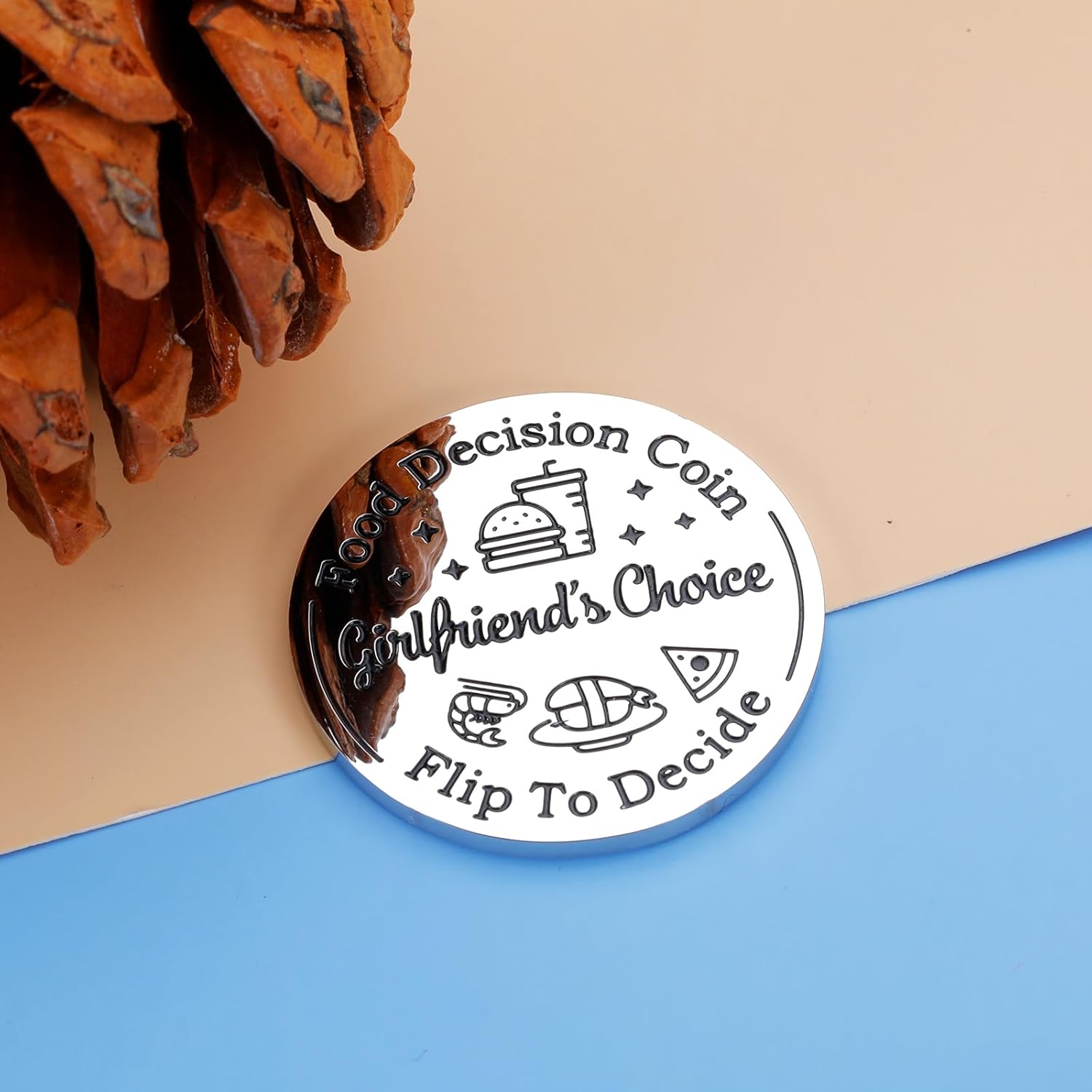 KINMES Mens Valentines Gifts, 5 Senses Gift For Him, Anniversary Wedding Gifts for Wife Husband Funny Food Decision Coin for Girlfriend Boyfriend Sweetest Day Birthday Gifts for Couples