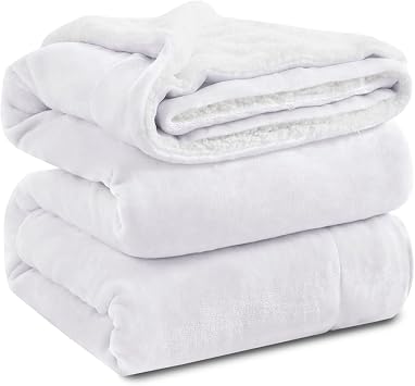 KAWAHOME Sherpa Fleece King Size Blanket for Bed, Extra Warm Heavy Thick