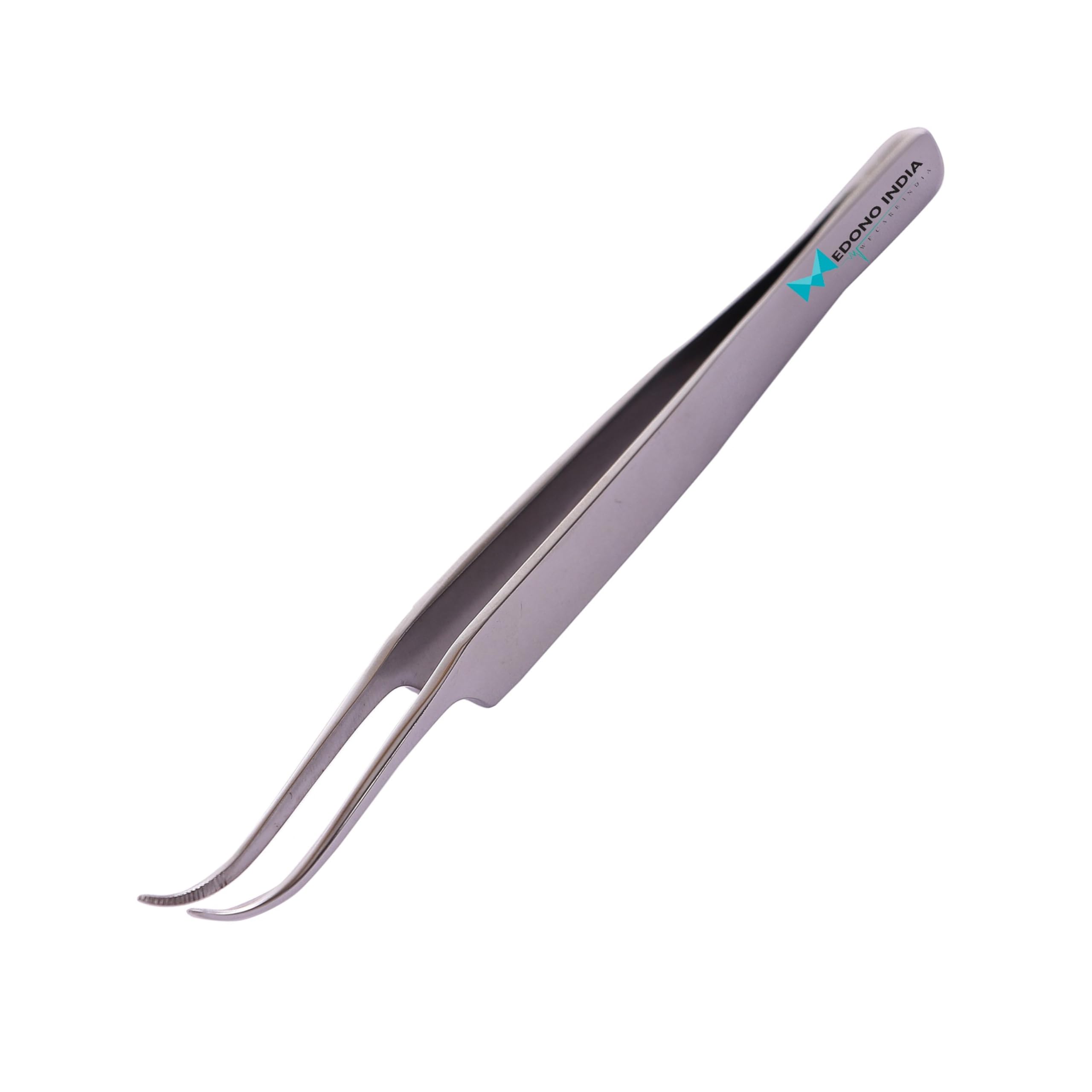 Medono India Hair Transplant Curved Forceps (5" Inch) Graft Extracting Forceps with Serration Tip Stainless Steel Deluxe Quality (B0CDH5M1M3) Amazon Price History, Amazon Price Tracker