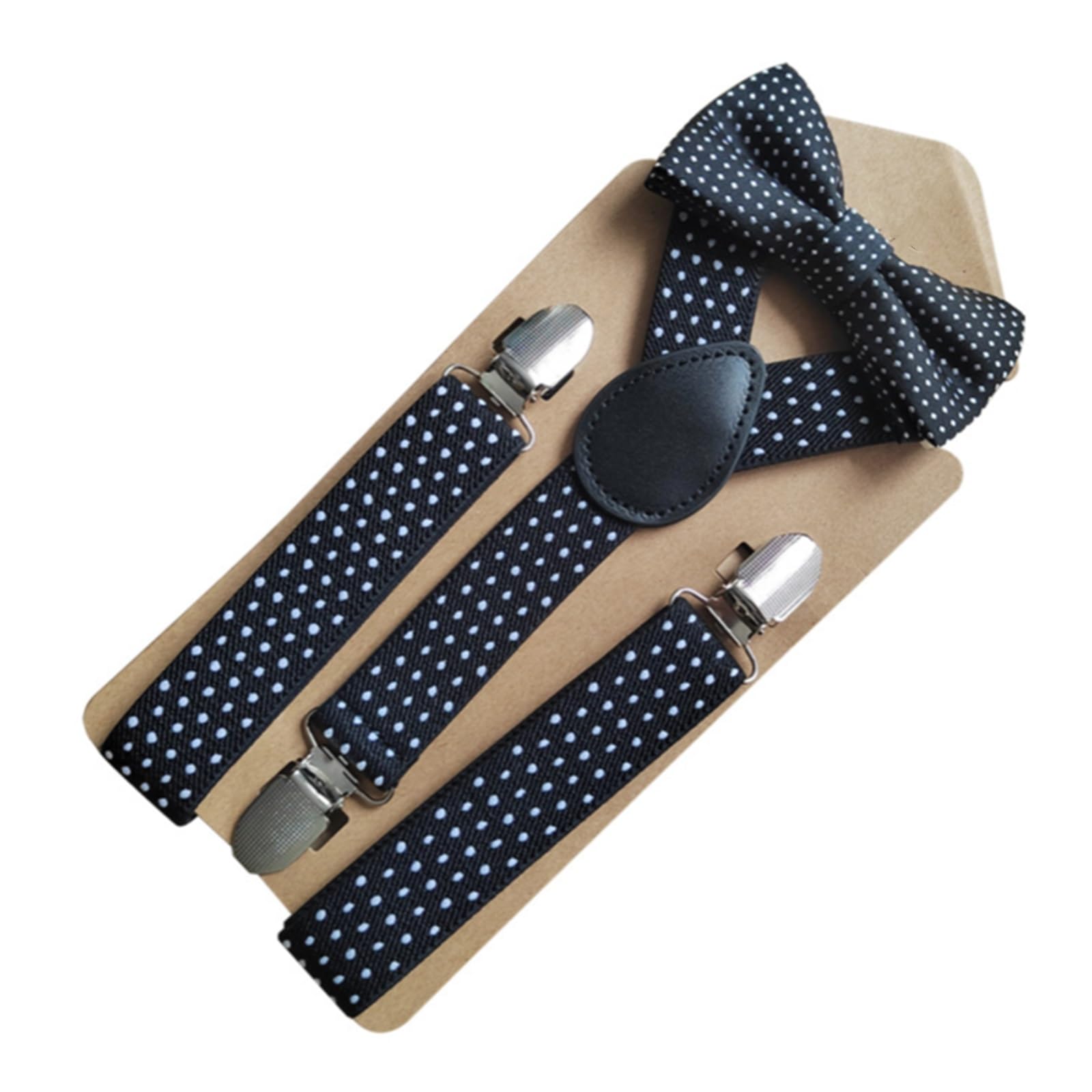 Bretelle Bambino Set di papillon a Y con tripla clip da 2,5 cm, cinturini for bambini, reggicalze elastici a 3 clip for ragazzi e ragazze