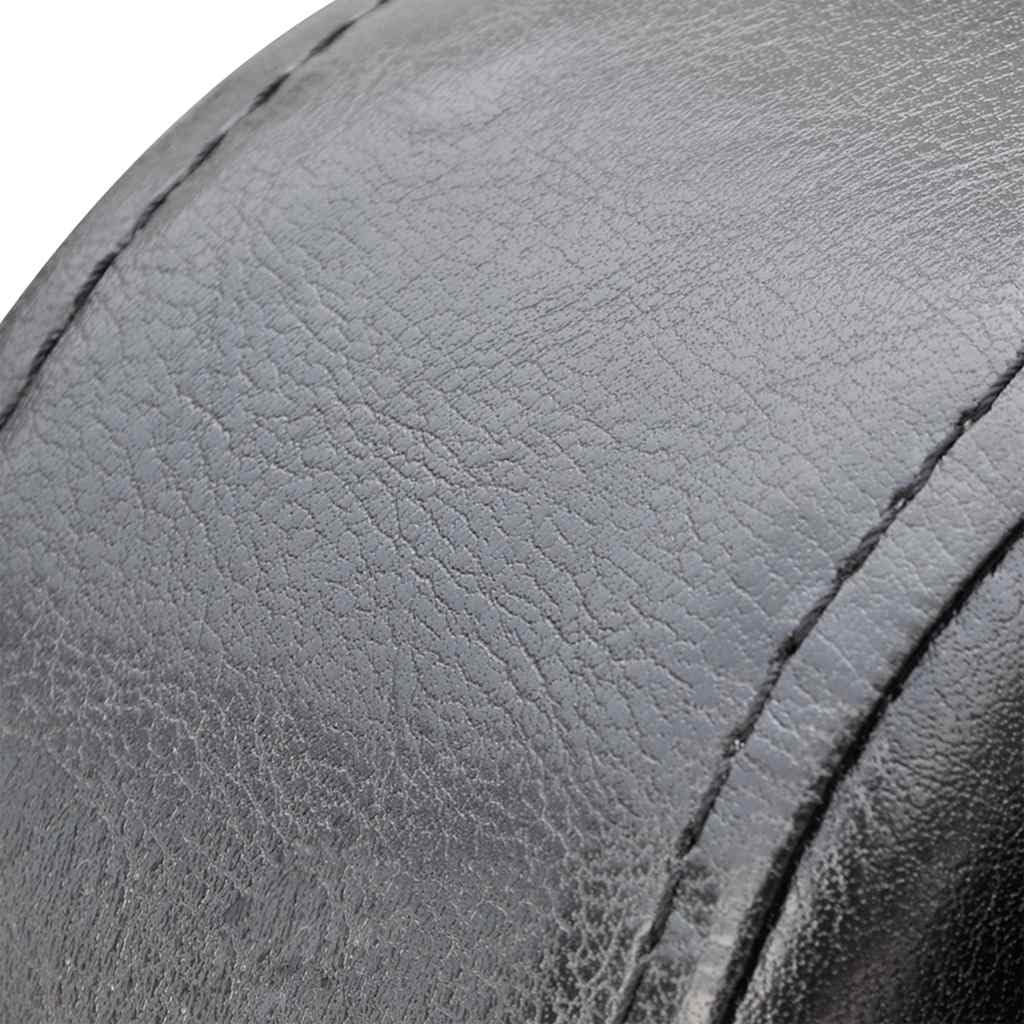 Sillón ergonómico de piel sintética en color negro, acolchado suave con marco de madera de pino, ideal para salones y salones, carga máxima de 110 kg.