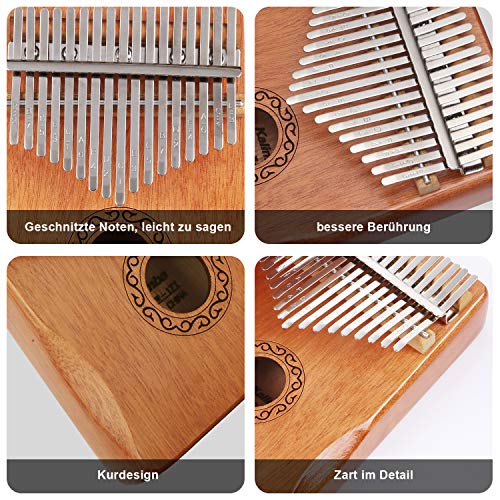 Professionele Kalimba thumb piano 17 key thumb piano, met pocket tuning hamer leerboek sticker, muziekinstrument… - Image 3