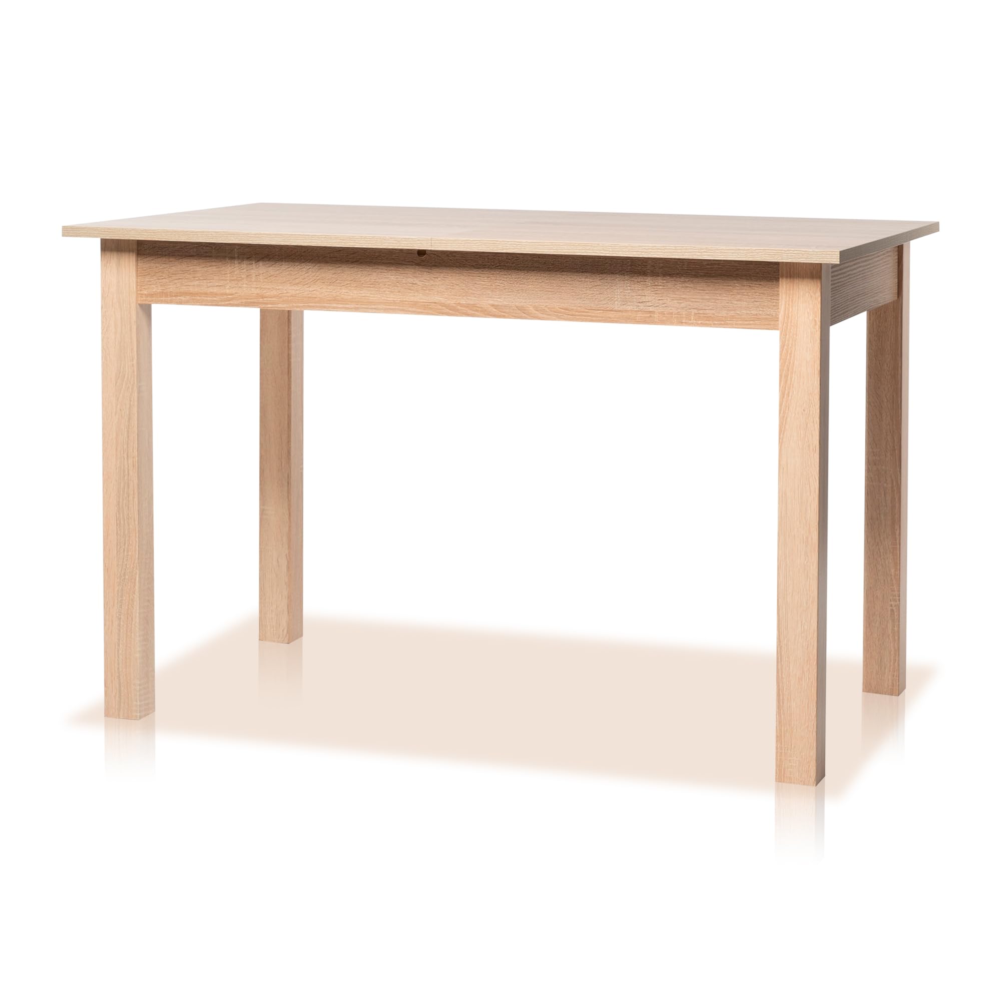 smart Esstisch 120x70 cm Eiche, Küchentisch ausziehbar bis 160 cm, Esszimmertisch aus Holzwerkstoff inkl. erweiterbare Auszugsplatte, moderner Tisch für bis zu 8 Personen