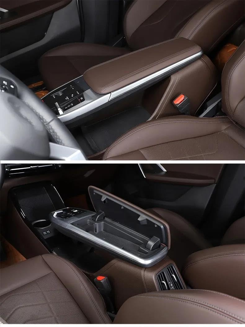 for X1 U11 2023 2024 Car Centre Console Armrest Box Side Trim Strip Decorative Interior Sticker OOPUHKSY(Silver)