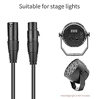 Vista 6 de Mic DMX Audio Cable 3 Pin XLR macho a XLR hembra Cable de micrófono (3.3 ft)