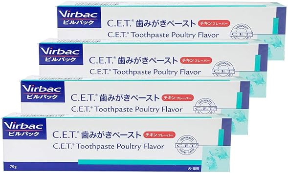 Amazon 4個セット ビルバック C E T 犬猫用歯磨き チキンフレーバー 70g ビルバックジャパン 歯磨き粉 通販
