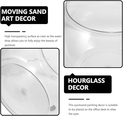 Miniatura 9 de Angoily Contenedor de plástico transparente para pecera, micro paisaje, para Goldfish, mesa de escritorio, pecera, decoración y adornos, accesorios