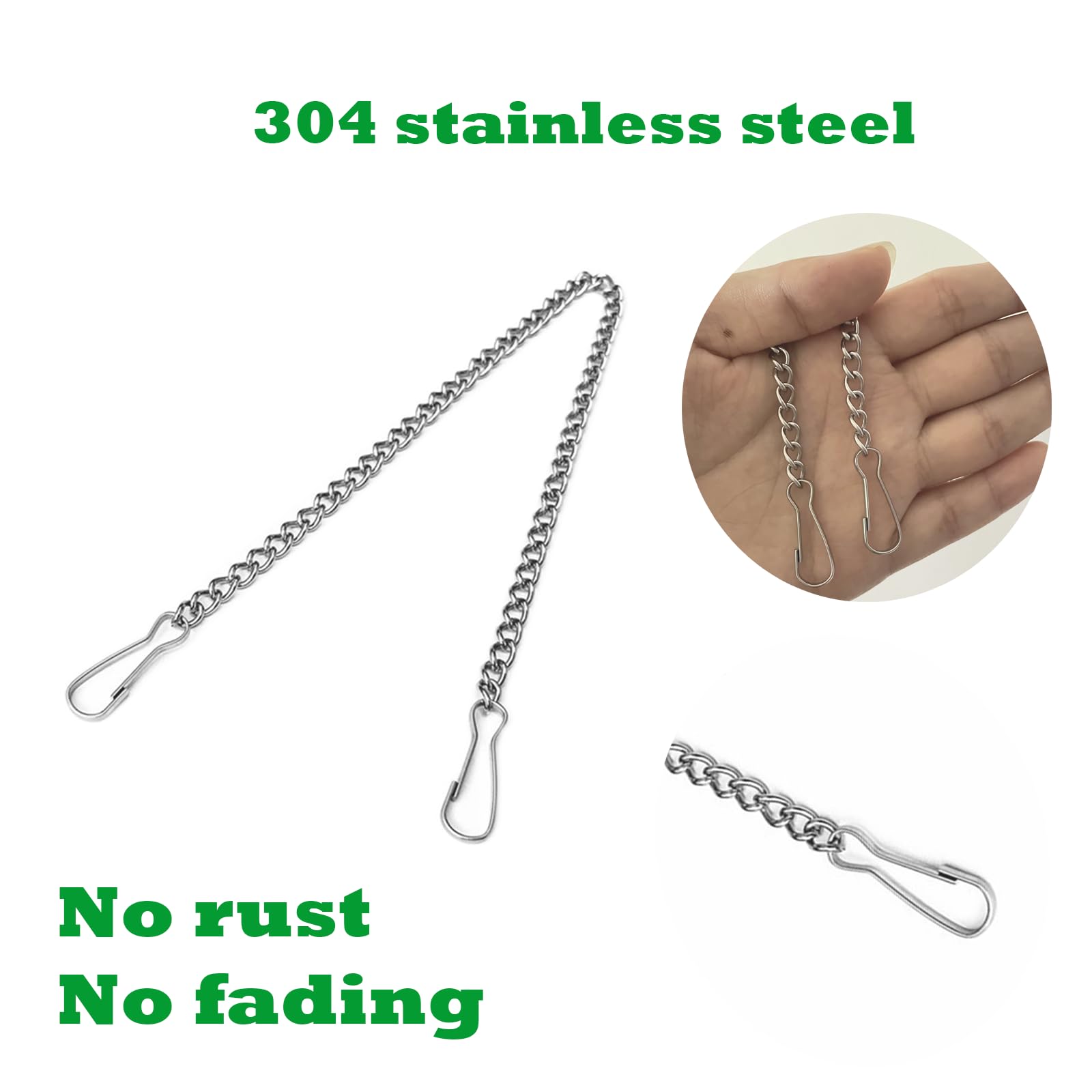 Stainless Steel Hanging Chains - 8 Pack for Decor -4 Stainless Steel Hanging Chains - 8 Pack for Decor -4