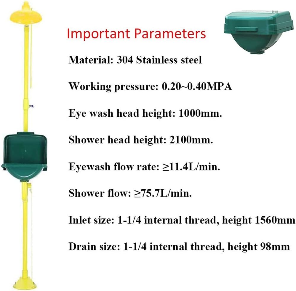 Combination Eyewash Station, Emergency Shower, Abs Protective Coating, Safety Eye Wash System