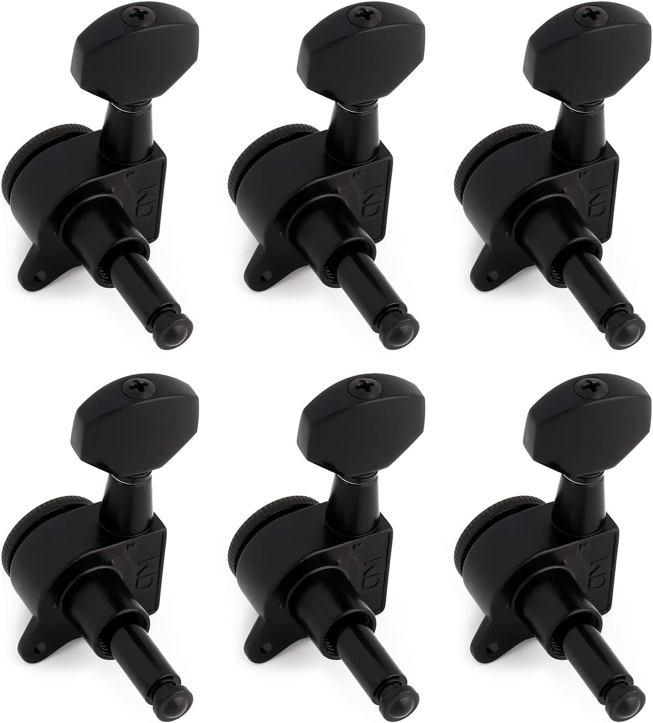 Metallor Locking Guitar String Tuning Pegs 1:18 Gear Ratio Machines Heads Tuners Tuning Keys 6 In Line for Right Handed ST TL LP SG Style Electric Guitar or Acoustic Guitar Parts Accessories Black.