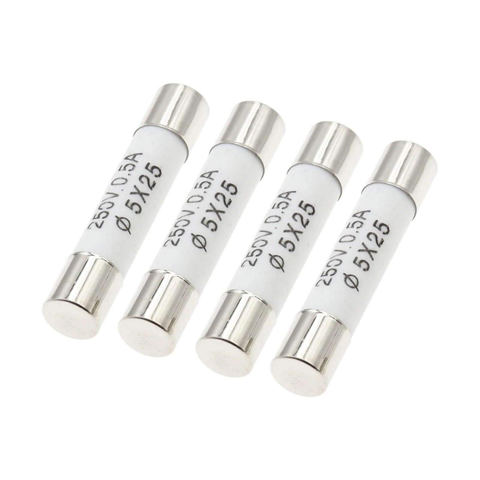 Fusibile del tubo ceramico, Fusibili ceramici ad azione rapida RO55 5x25mm 250V Confezione da 10 0,5A-30A(10PCS 5A)