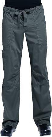KOI James Elastic Mens Scrub Pants with Zip Fly and Drawstring Waist