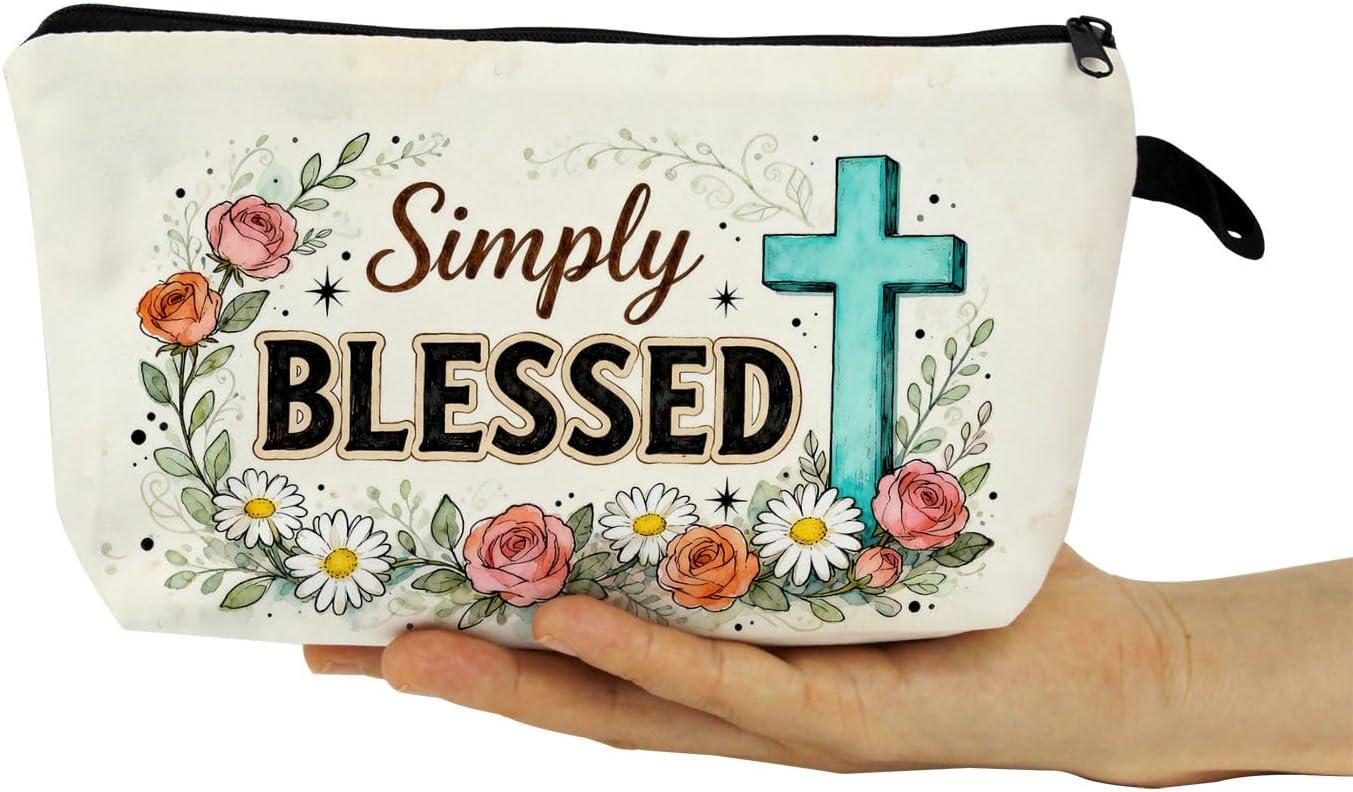Simply Blessed Print Small Cosmetic Bag image 4