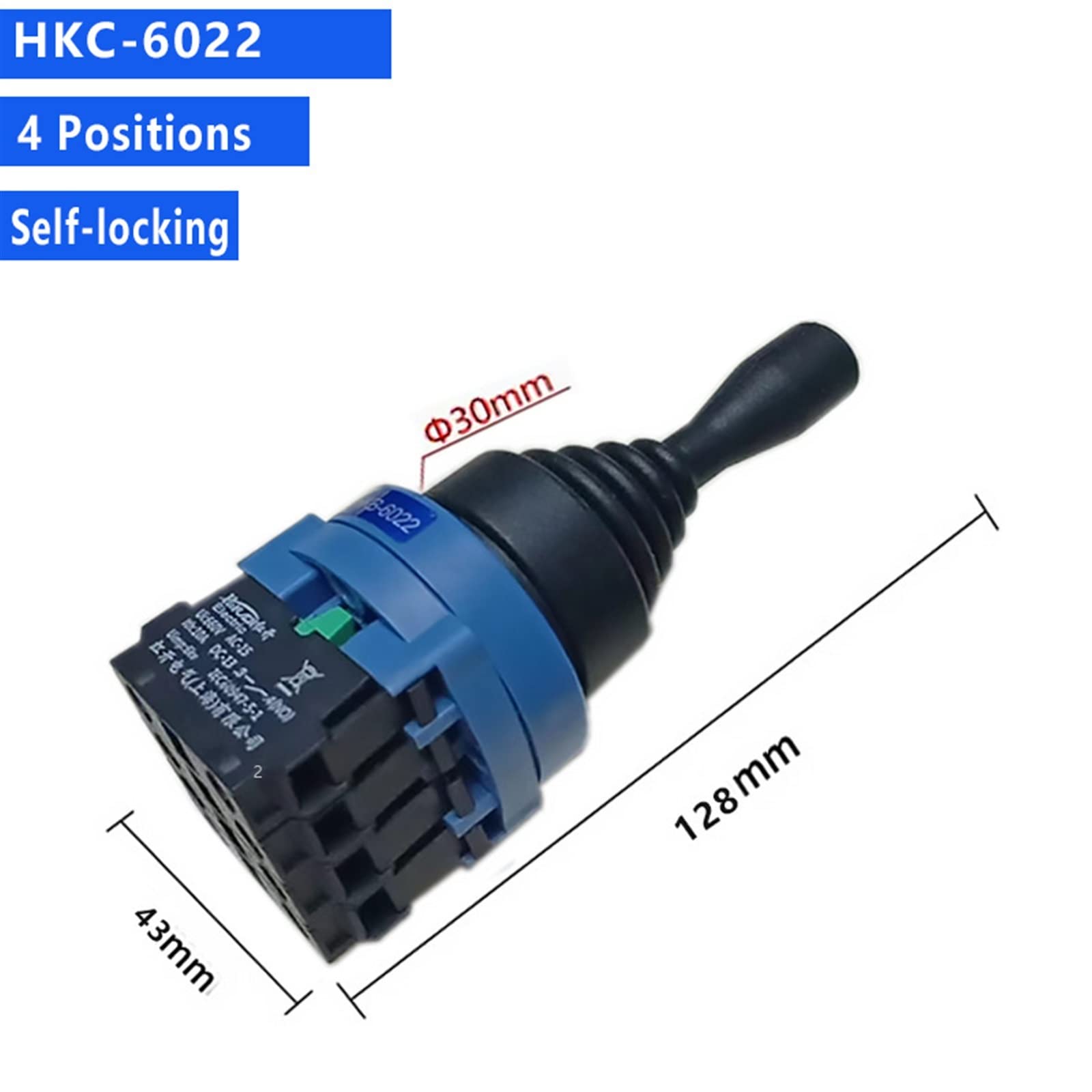 Momentschalter 1 Stücke 30mm Monolever Kreuzwippe Hauptschalter Joystick Kreuzschalter Selbstrücksetzen Selbstverriegelung 2NO 4NO HKB-601(4 Way Self Lock)