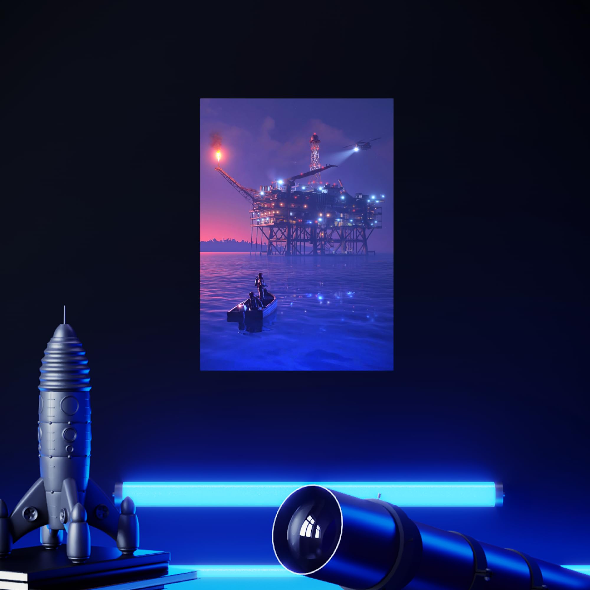 Displate - Poster in metallo - Wall Art - Rust Game - Rust - Arctic Night - Dimensione M - 32 x 45 cm Matt
