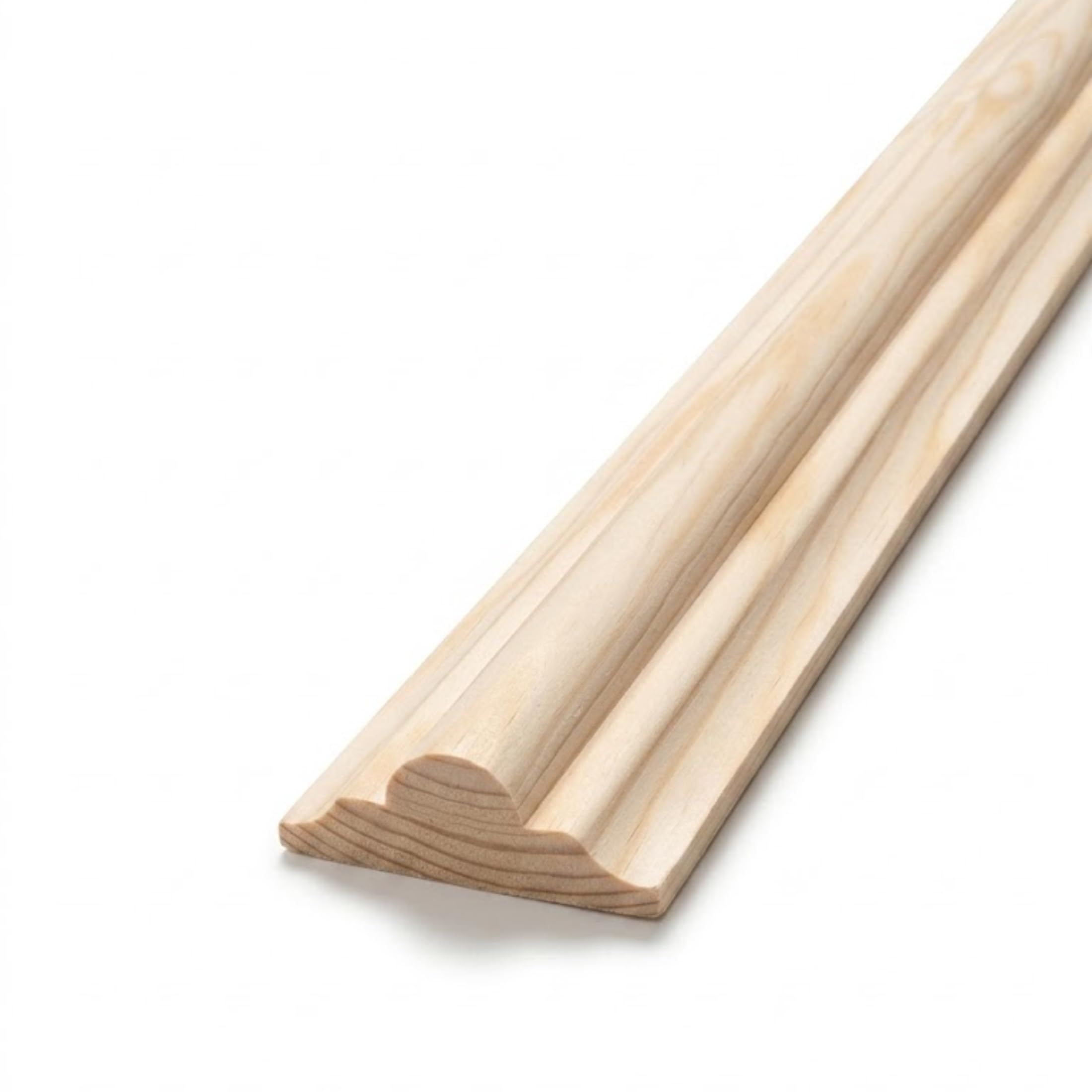 Pine Double Astragal Decorative Moulding 12mm x 34mm x 120cm | Unprimed Solid Wood Wall & Furniture Trim | Traditional Profile Architrave Skirting Edging Strip for Interior Home Decor (5)