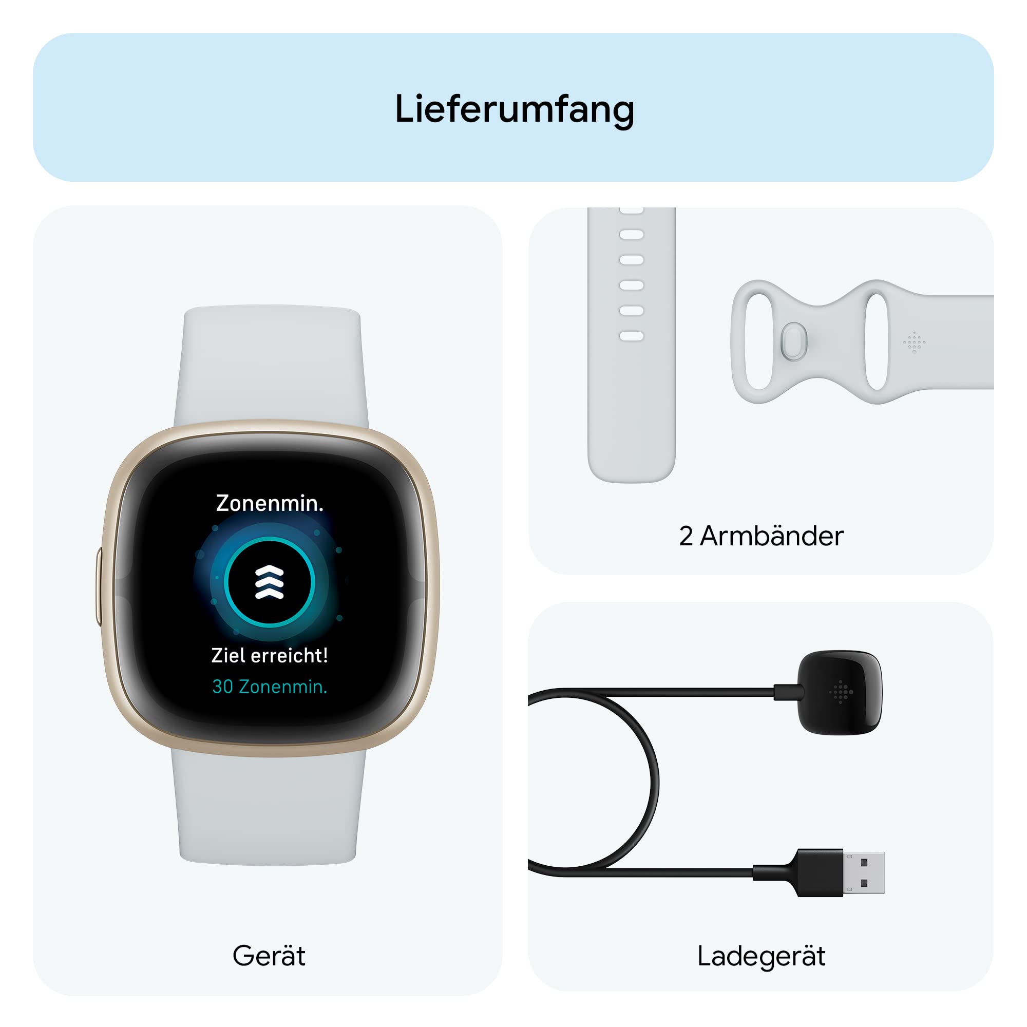 Google Fitbit Sense 2 – Smartwatch Damen / Herren – Fitnessuhr mit integriertem GPS und Telefonfunktion – Fitness-Tracking mit Stressmanagement – Bild 9