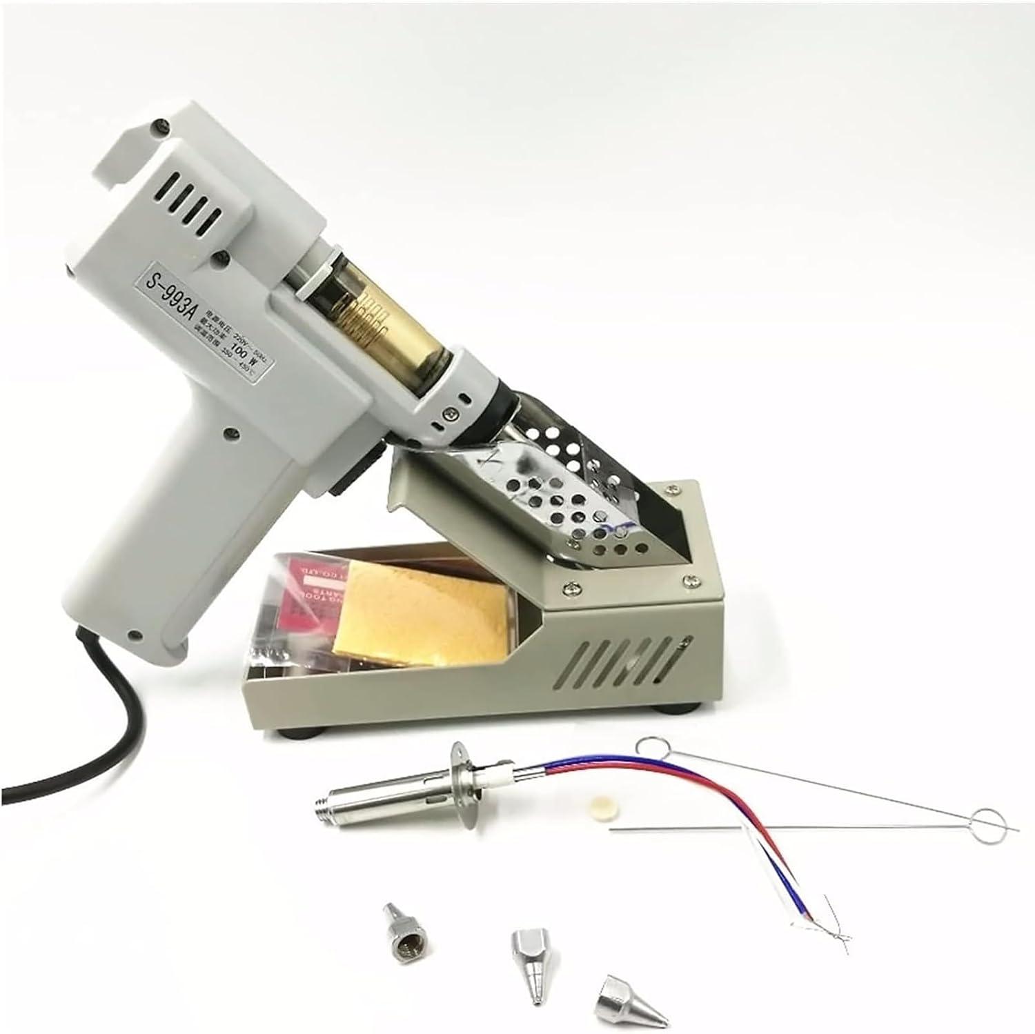 Desoldering Gun Electric Absorb Gun, Electric Desoldering Pump, S-993A Vacuum Desoldering Pump Solder Sucker Gun, 100W Easy to Use for Beginners and Professionals