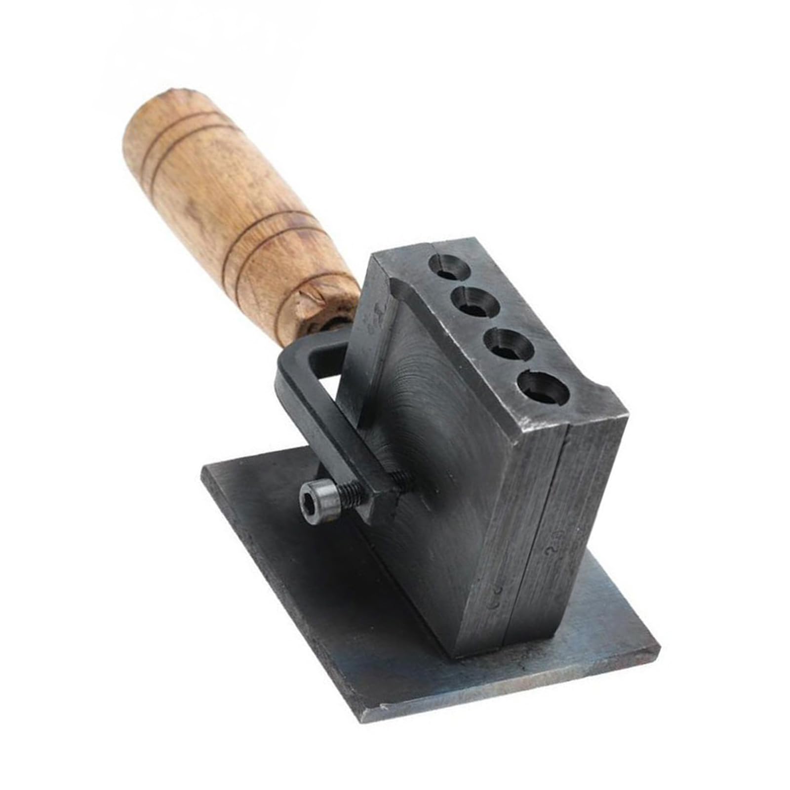 Molde de fundición de metal conductor de calor para fabricación de joyas de oro y plata, herramienta profesional de metal con anillos de agarre de madera