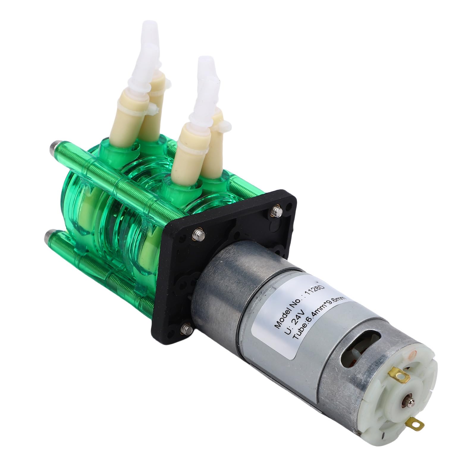 Ejoyous Peristaltische Pumpe, Doppelkopf-Peristaltikpumpe aus Edelstahl, 2 X 500 Ml min., mit 6,4 X 9,6 Mm BPT-Rohr, Gleichstrom-Bürstenmotor für Experimentelle Forschung, Tintenstrahldruck,