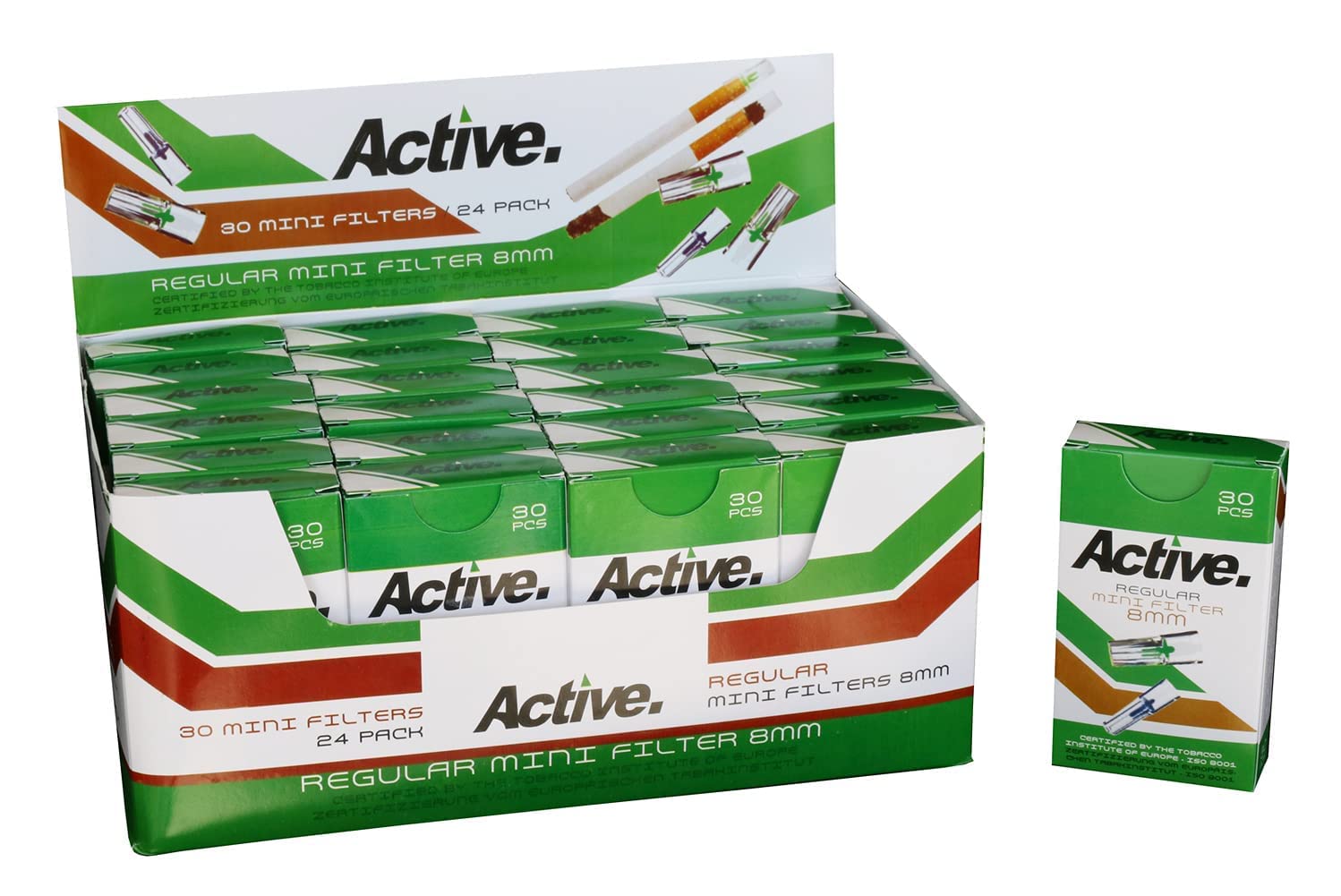 ACTIVE.Disposable cigarette filters 8mm / Pack 24 x 30 =720 mini  filters/Reusable/Disposable Cigarette Holder for Normal and King Size  Cigarettes/Anti-Tar Filter Tips : Buy Online at Best Price in KSA