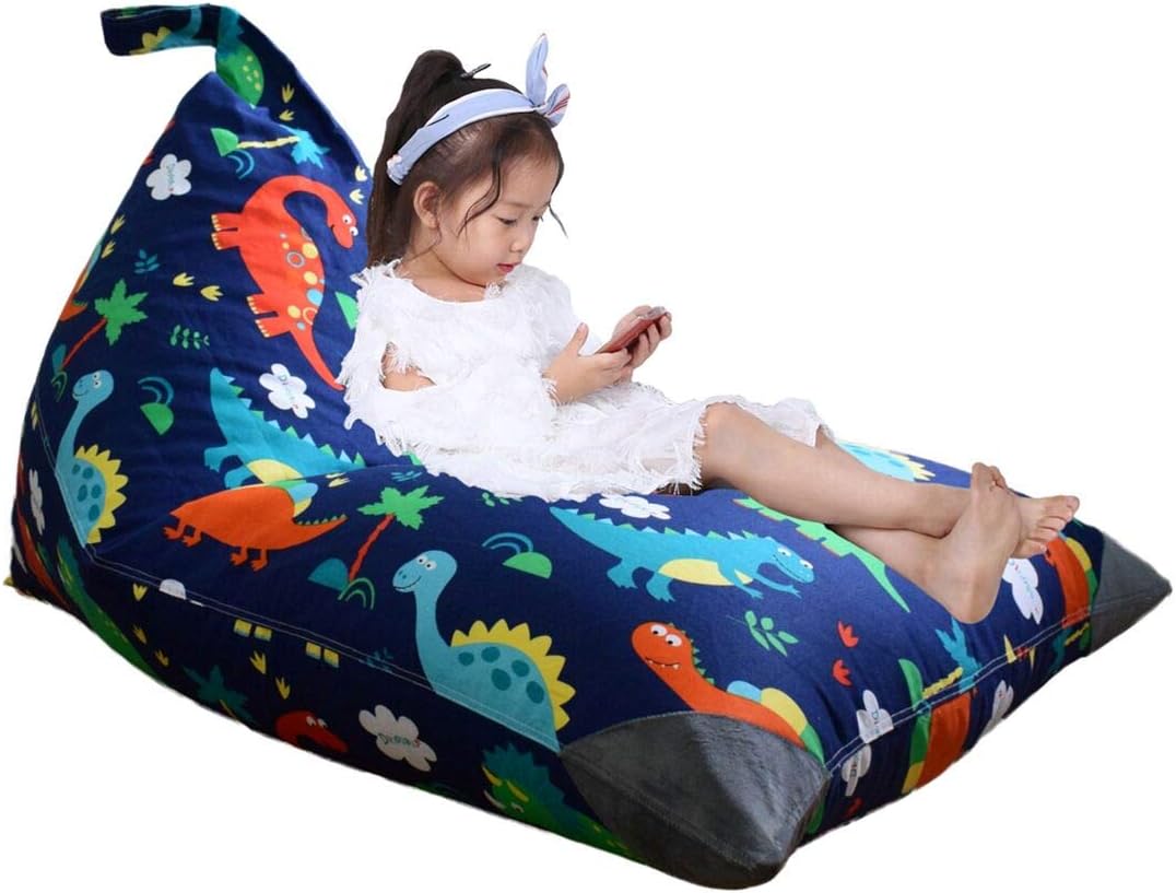 Jorbest Stuffed Animal Storage Bean Bag Chair for Kids Adults, Stuffed Animal Bean Bag Storage, Dinosaur Bean Bag Stuffed Animal Storage, Dinosaur Kids Bean Bag Chair Cover - Cover ONLY (200L/52 Gal)