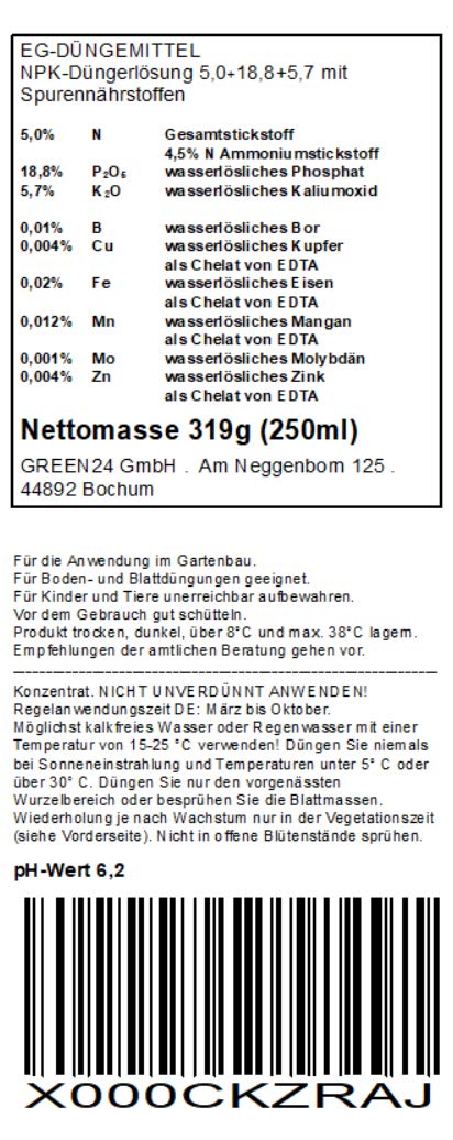 GREEN24 Frangipani-Dünger Hightech Płynny Fertilizer do Plumerie Frangipane