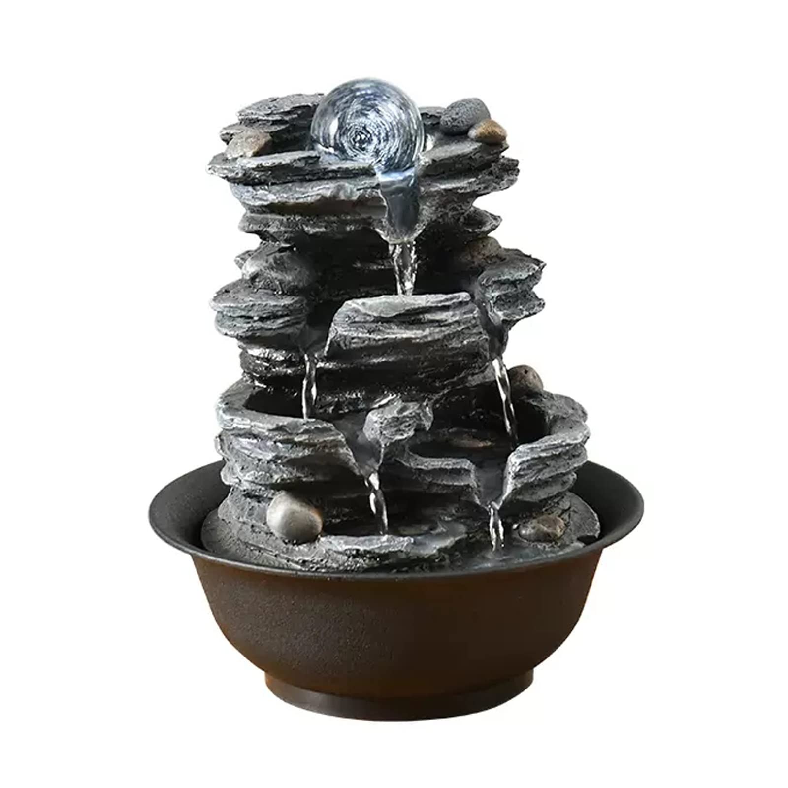 Fontaine de bureau contre le stress quotidien grâce à sa cascade de roche