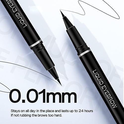 Miniatura 6 de Lápiz de cejas líquido ultrafino de 0.000 in para crear cejas finas a gruesas, color de cejas de elevación instantánea, lápiz de cejas de aspecto