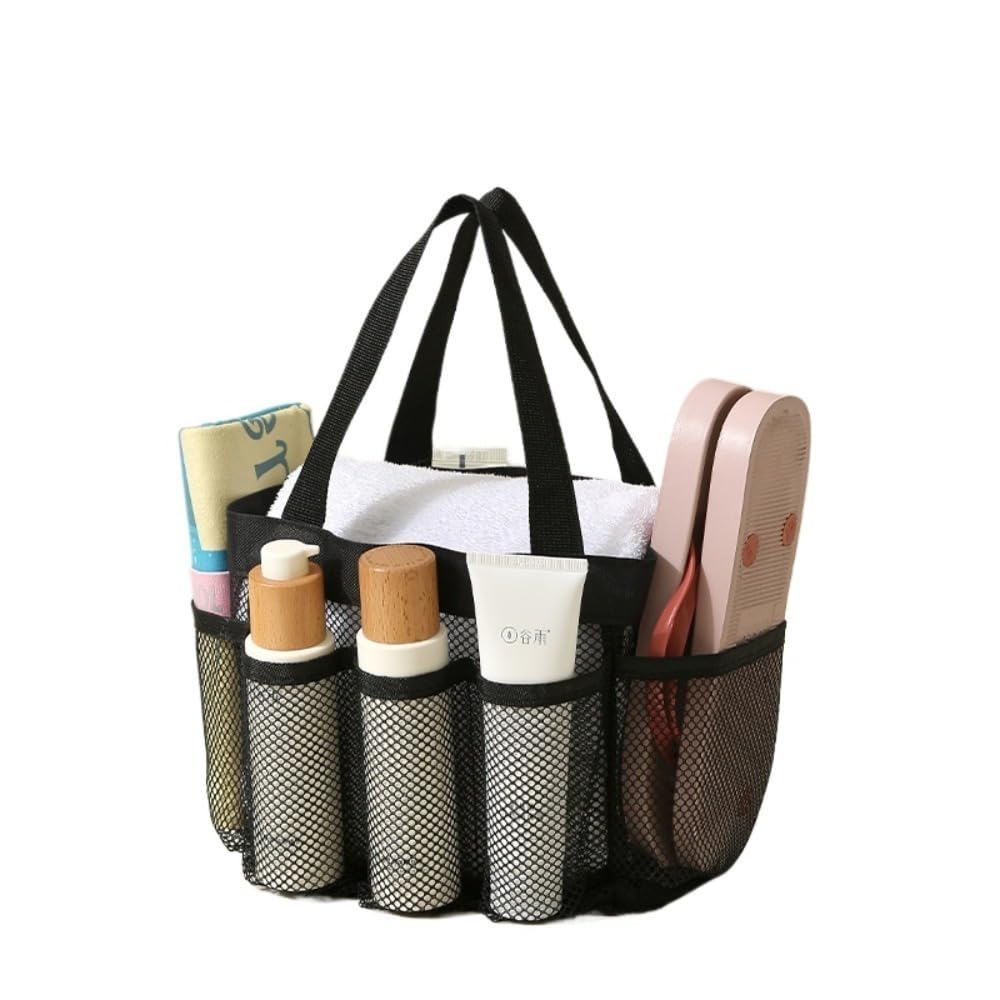 hadefa Mesh Shower Caddy Portable for College Dorm Room Waterproof Swim Bag for Travel Gym Beach Shower Tote