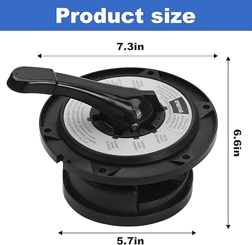 Miniatura 7 de SPX0714BA Cubierta de llave y mango de repuesto para válvula multipuerto Hayward SP0714T SP0714A SP0714G11 SPX714BS 601665, pieza de válvula de
