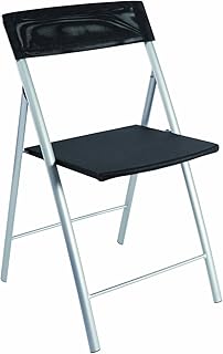 Alba (CPKARMA - Silla Plegable (Malla Fina, 2 Unidades), Color Negro