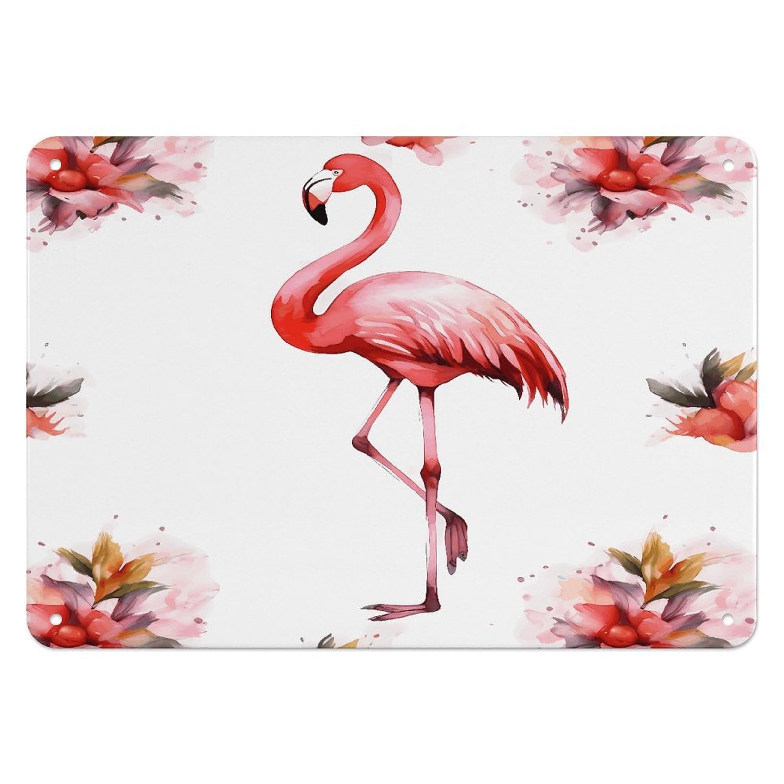 Fodpand Style Flamingo Retro Vintage Metal Tin Sign,Wall Art Decor Garden Plaque Poster For Bedrooms Yard Bars Pubs Patios Porches 7.9X5.5 Inch